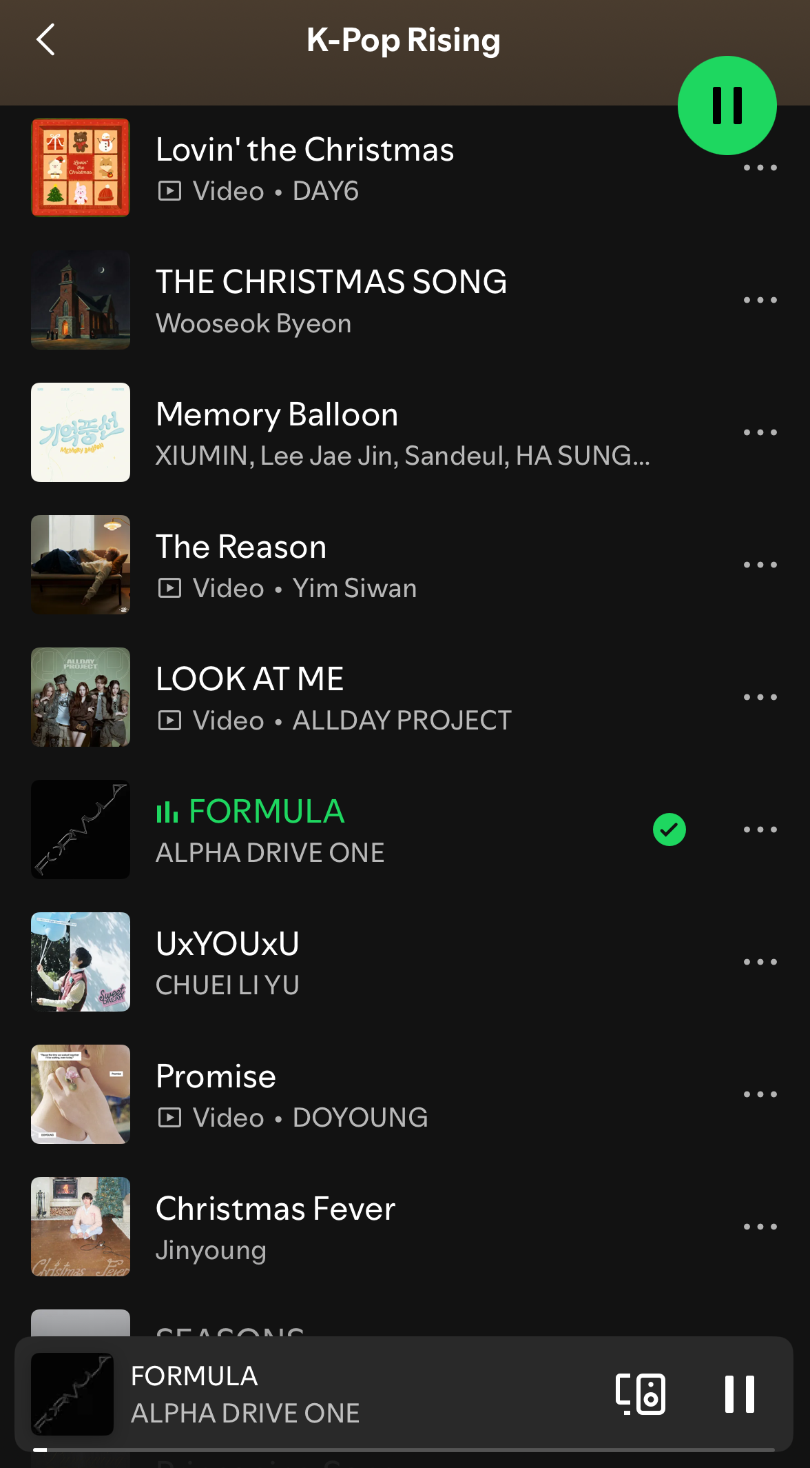 A Spotify-curated playlist playing a LEO song